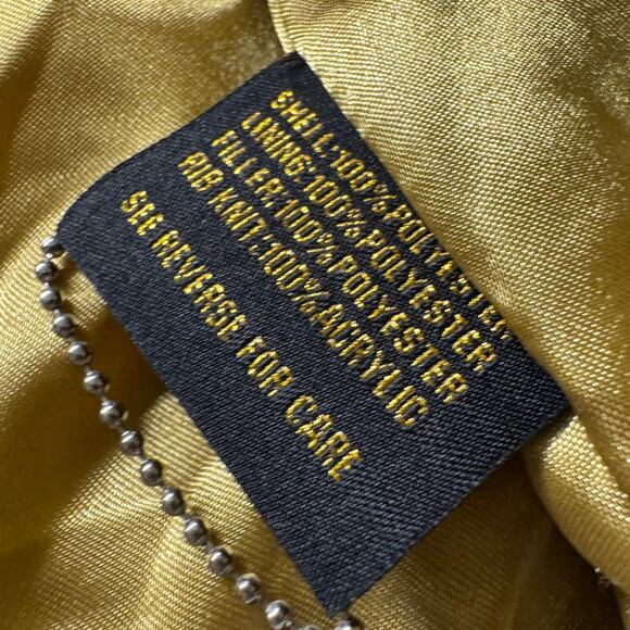 Vintage Baby Phat Jacket Puffer Vest Sequined Y2K Snap Up Womens Medium NOS NEW - Picture 9 of 15